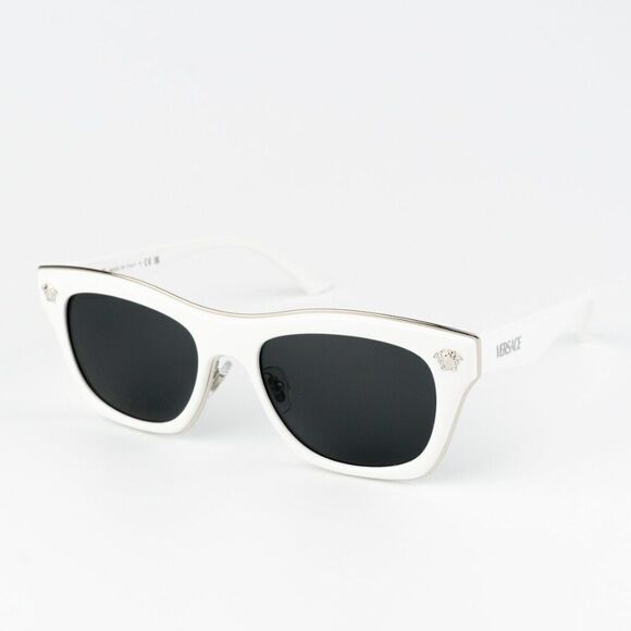 NEW Versace VE2272 314/87 White Dark Grey Square Women Sunglasses main image 8